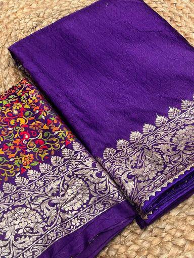 Akshara russian cotton silk Saree Manufacturer in Surat