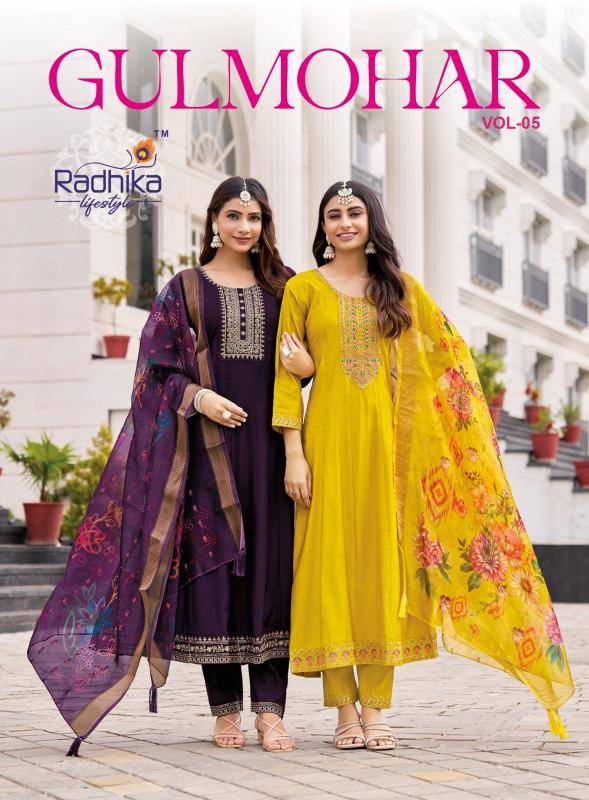 Radhika lifestyle gulmohar vol 5 Kurti suppliers in Bangalore
