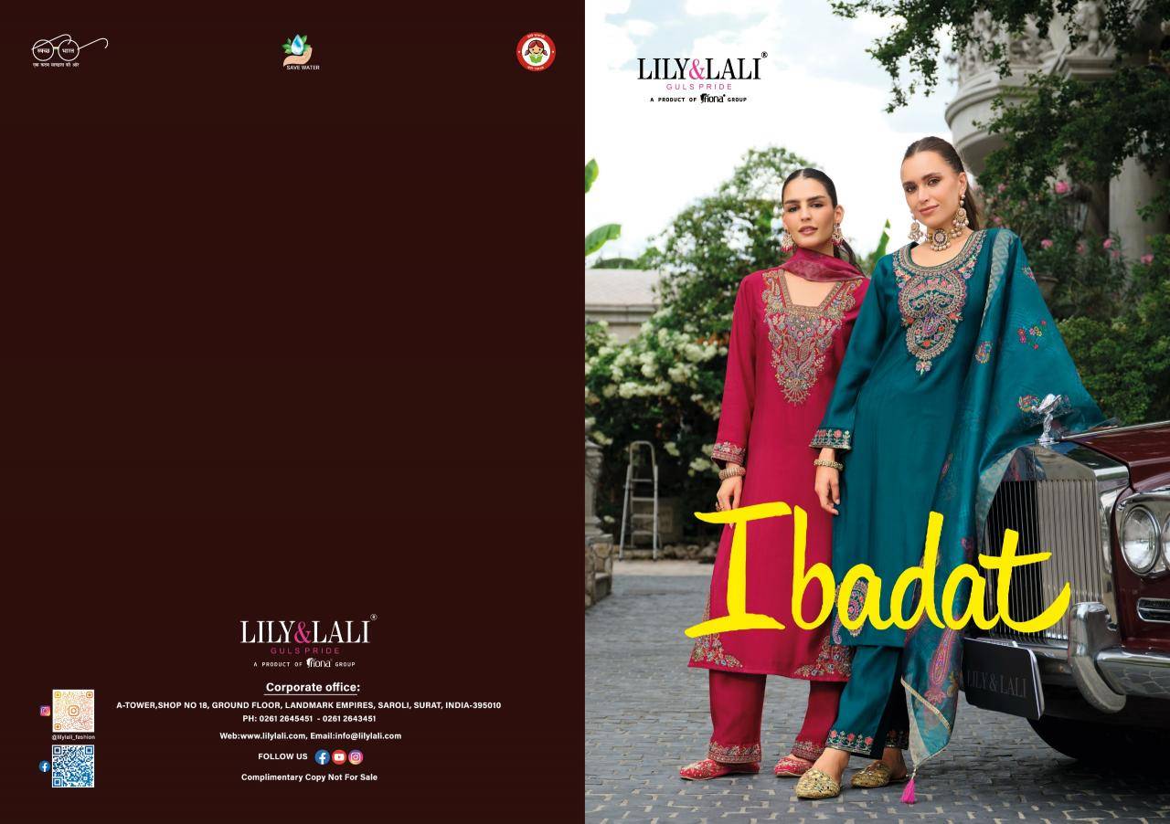 Lily & lali Ibadat 3 Surat kurti market