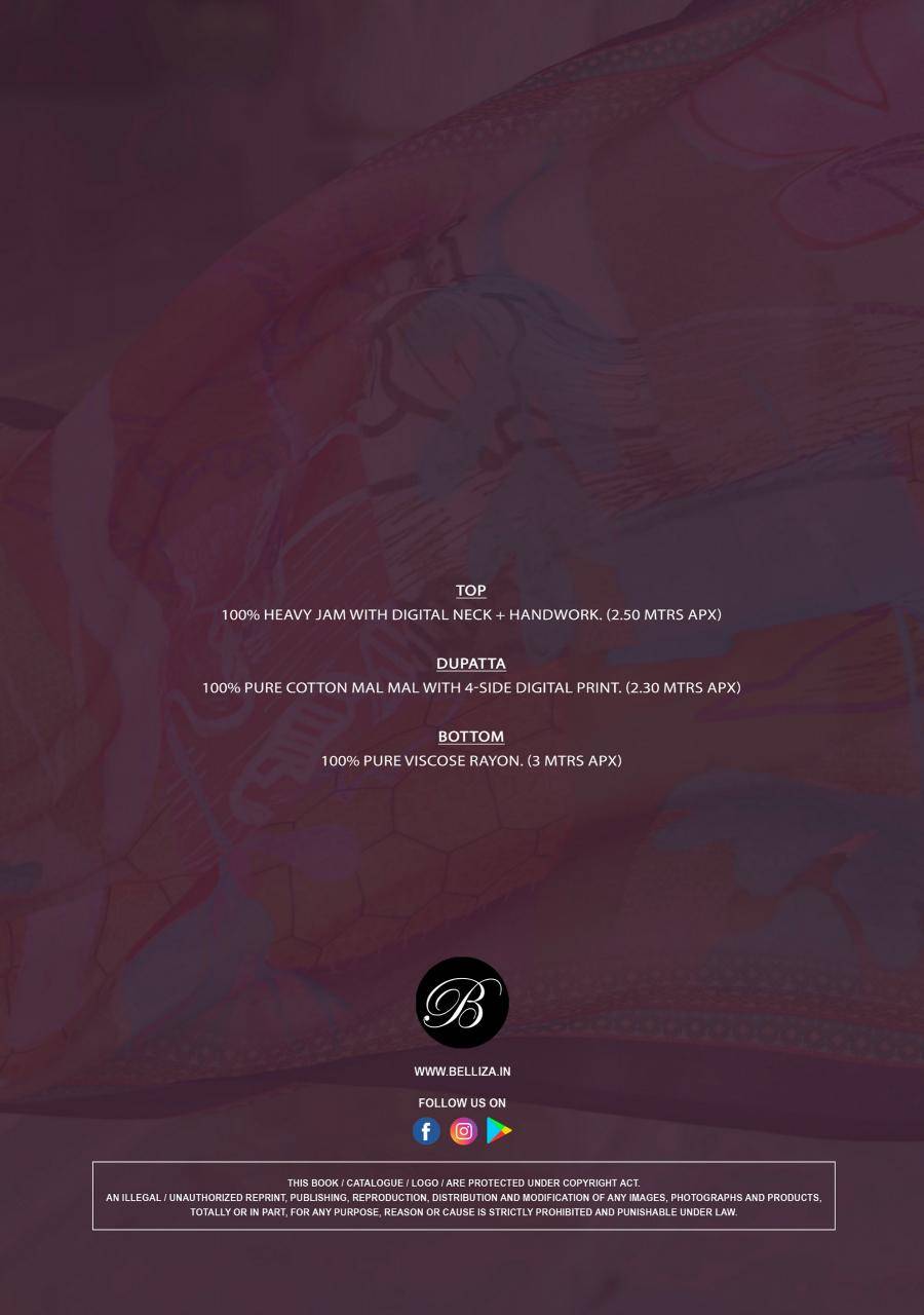 Belliza lamia Dress material designs