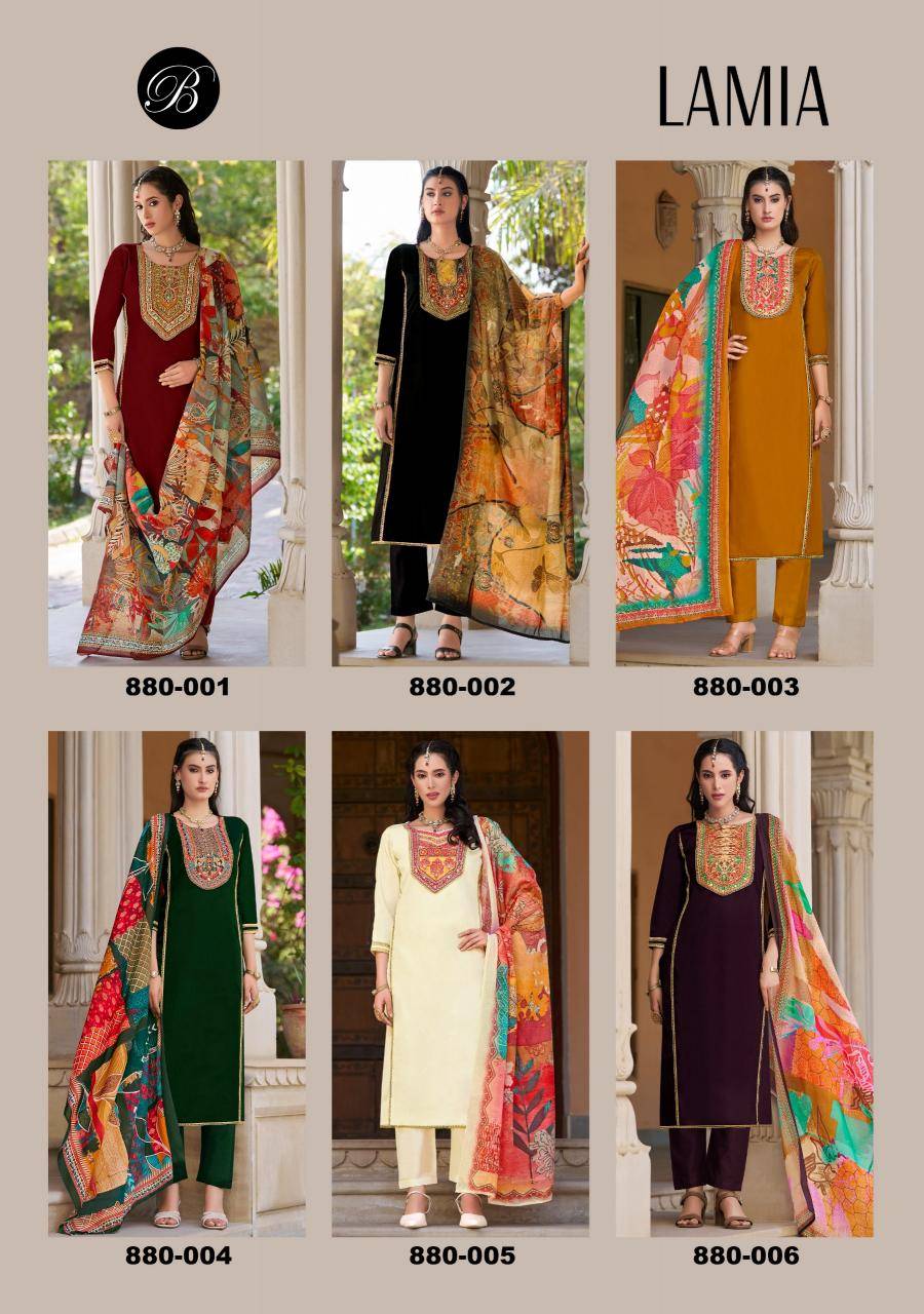 Belliza lamia Dress material designs