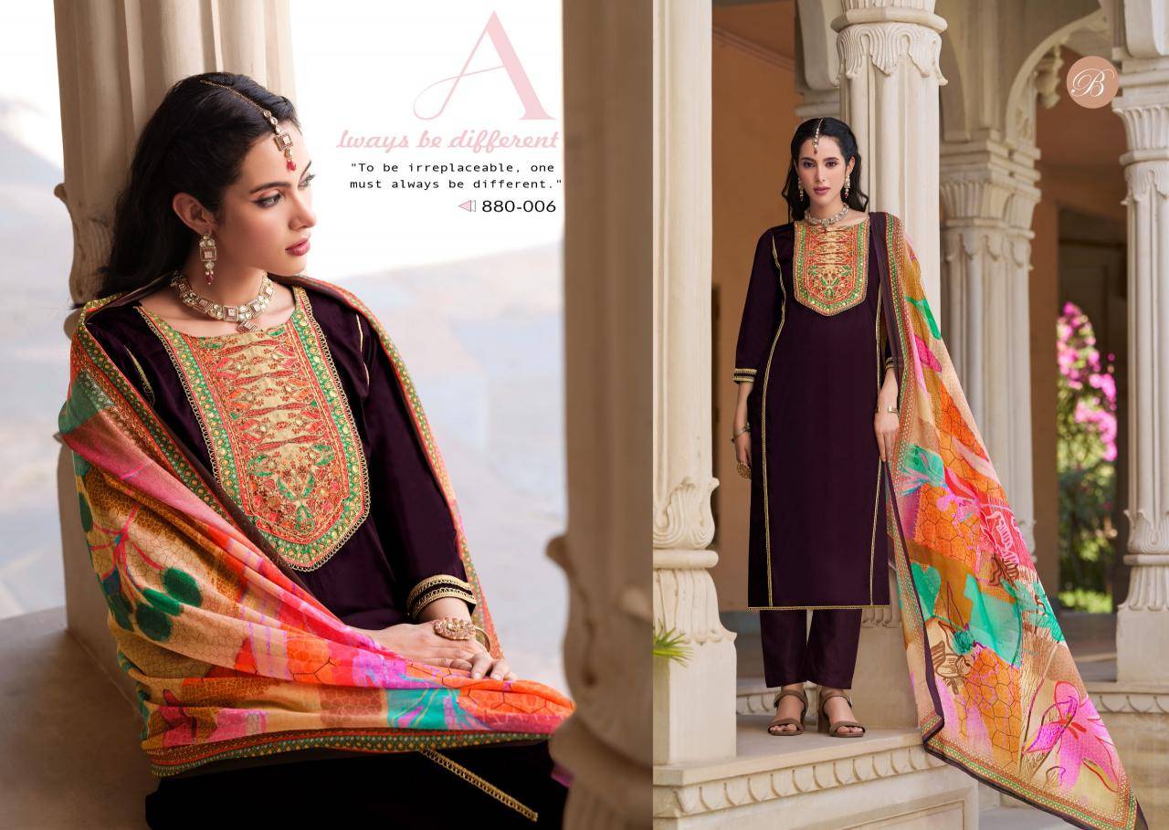 Belliza lamia Dress material designs