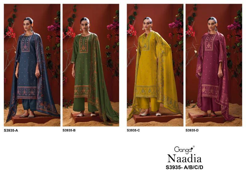 Ganga naadia 3935 Cotton dress material wholesale