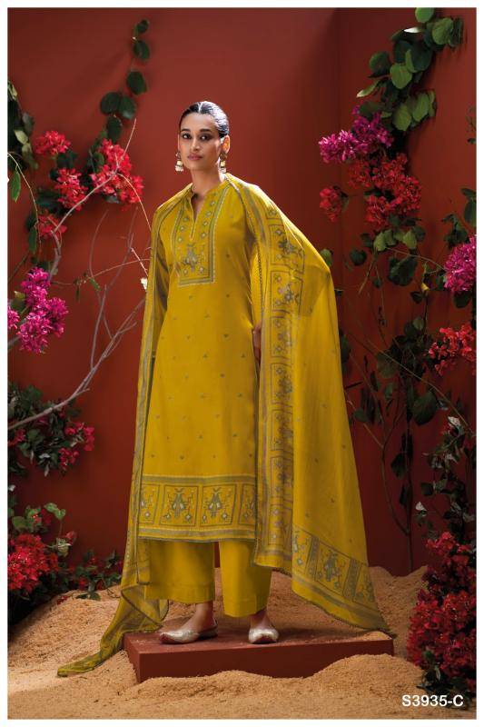 Ganga naadia 3935 Cotton dress material wholesale