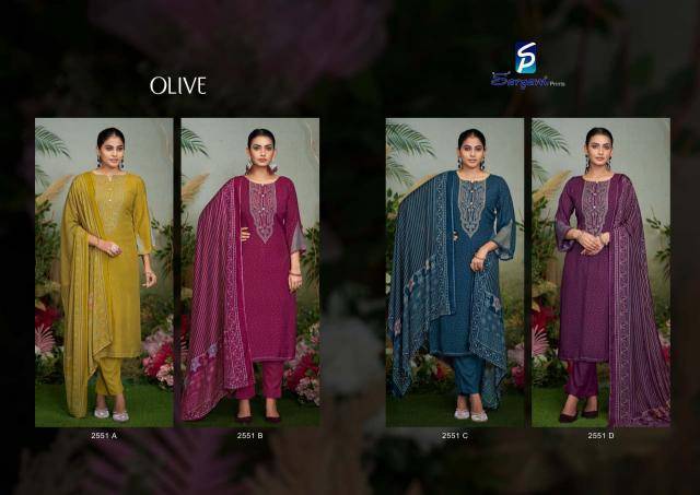 Sargam olive Dress materials manufacturers in Surat