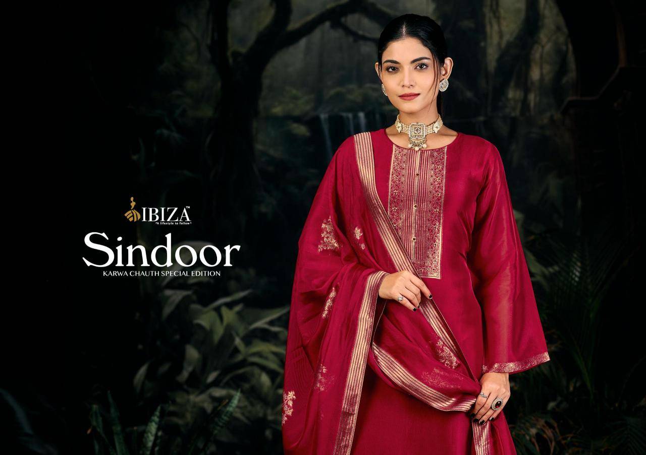 Ibiza sindoor silk Surat dress material wholesale online shopping
