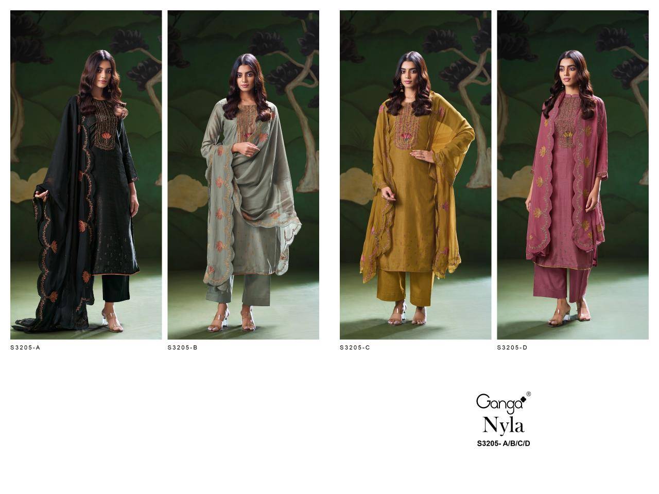 Ganga nyla 3205 Dress material for ladies wholesale