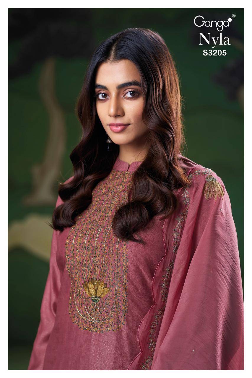 Ganga nyla 3205 Dress material for ladies wholesale