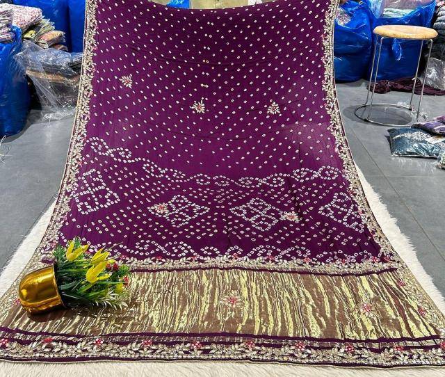 Shorya bandhani gota pati Indian saree suppliers