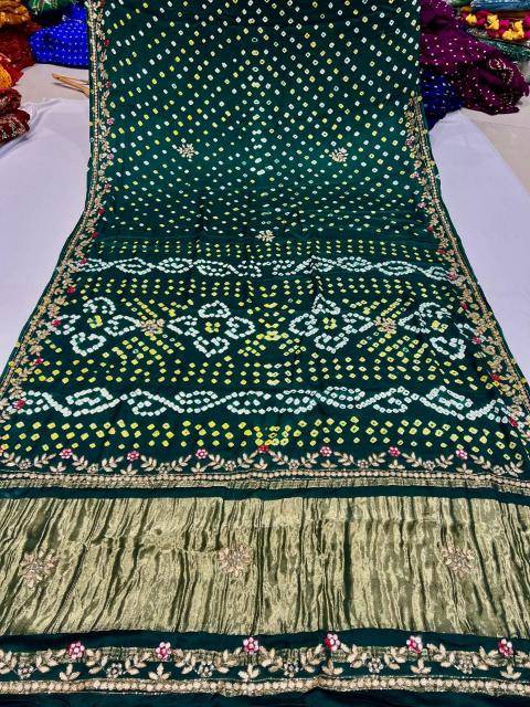 Shorya bandhani gota pati Indian saree suppliers