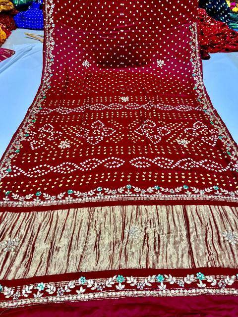 Shorya bandhani gota pati Indian saree suppliers