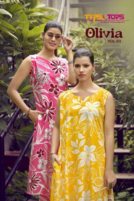 Tips & tops olivia vol 3 Kurti wholesale market in Kolkata