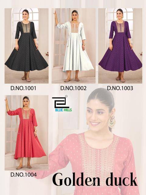 Blue hills golden duck Kurti wholesale dealers