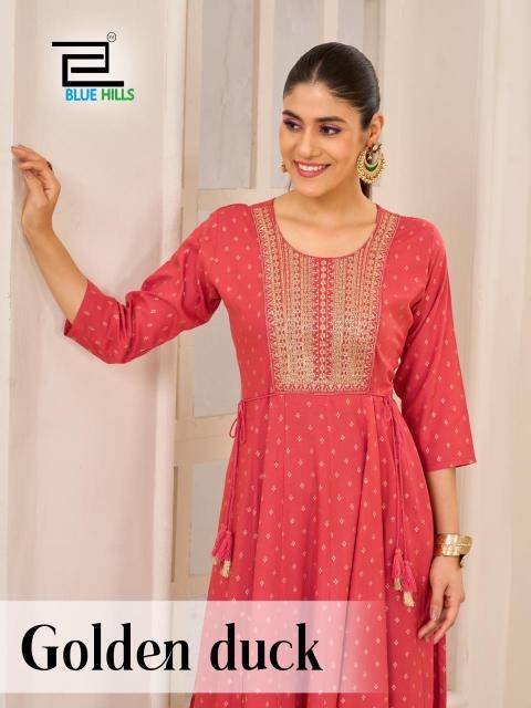 Blue hills golden duck Kurti wholesale dealers