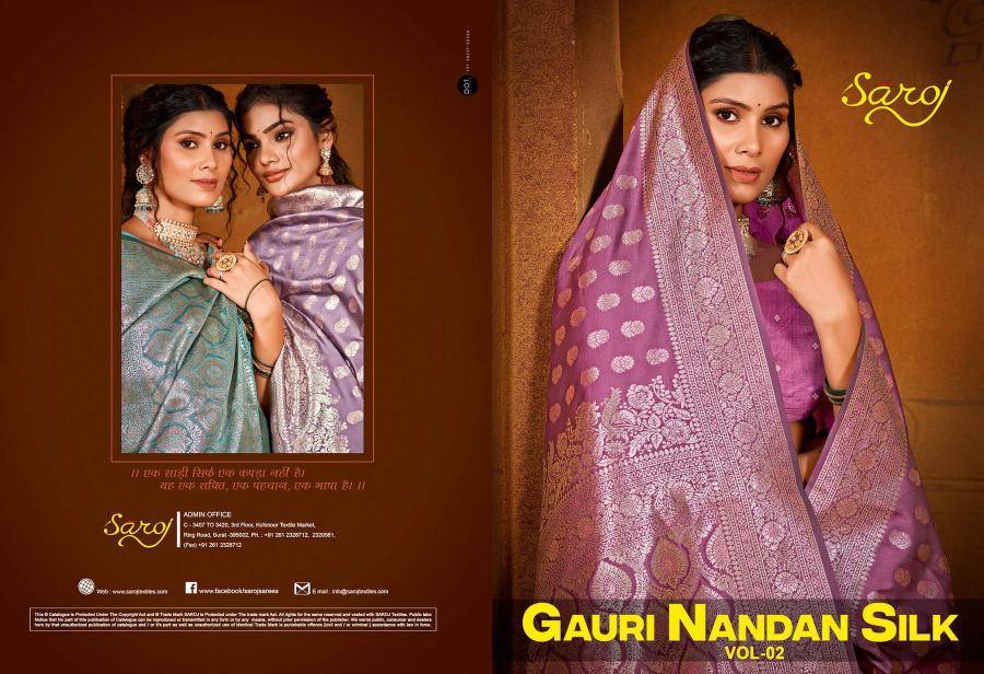 Saroj gauri nandan silk vol 2 Latest saree designs in Mumbai