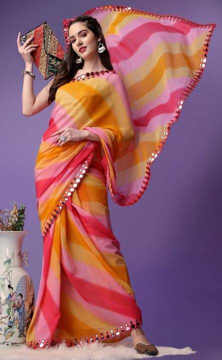 GC multi colour printed Saree manufacturer in india wholesale