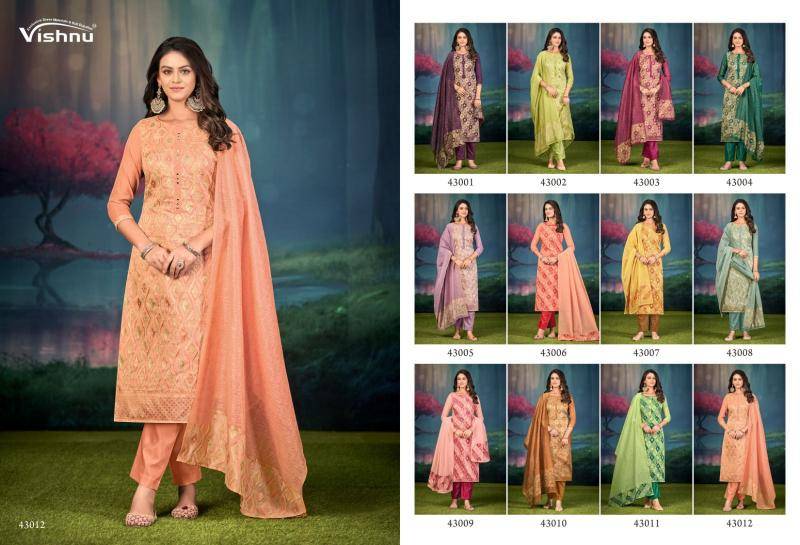 Vishnu jamdani dress material wholesale with price