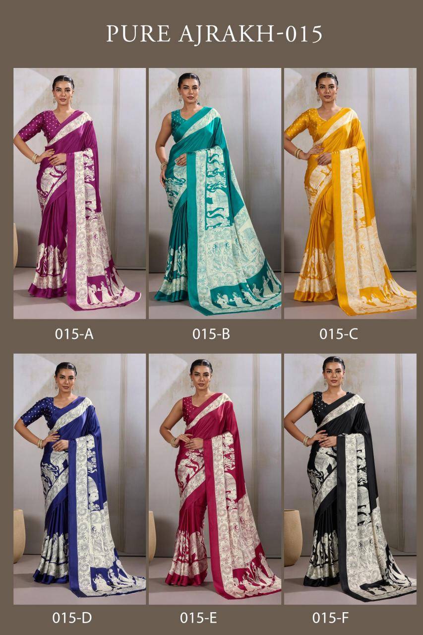 Rajtex pure ajrakh 015 wholesale saree dealers in india