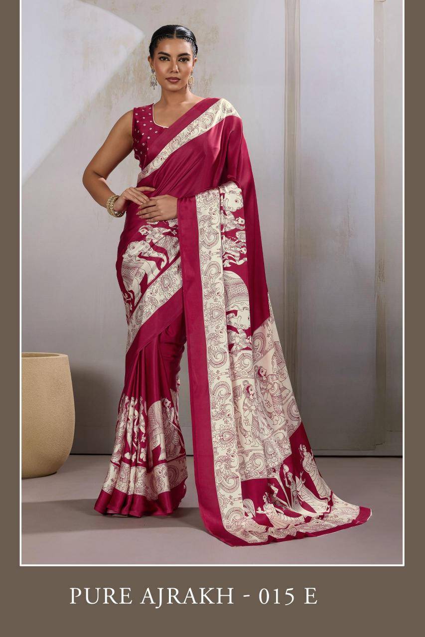 Rajtex pure ajrakh 015 wholesale saree dealers in india