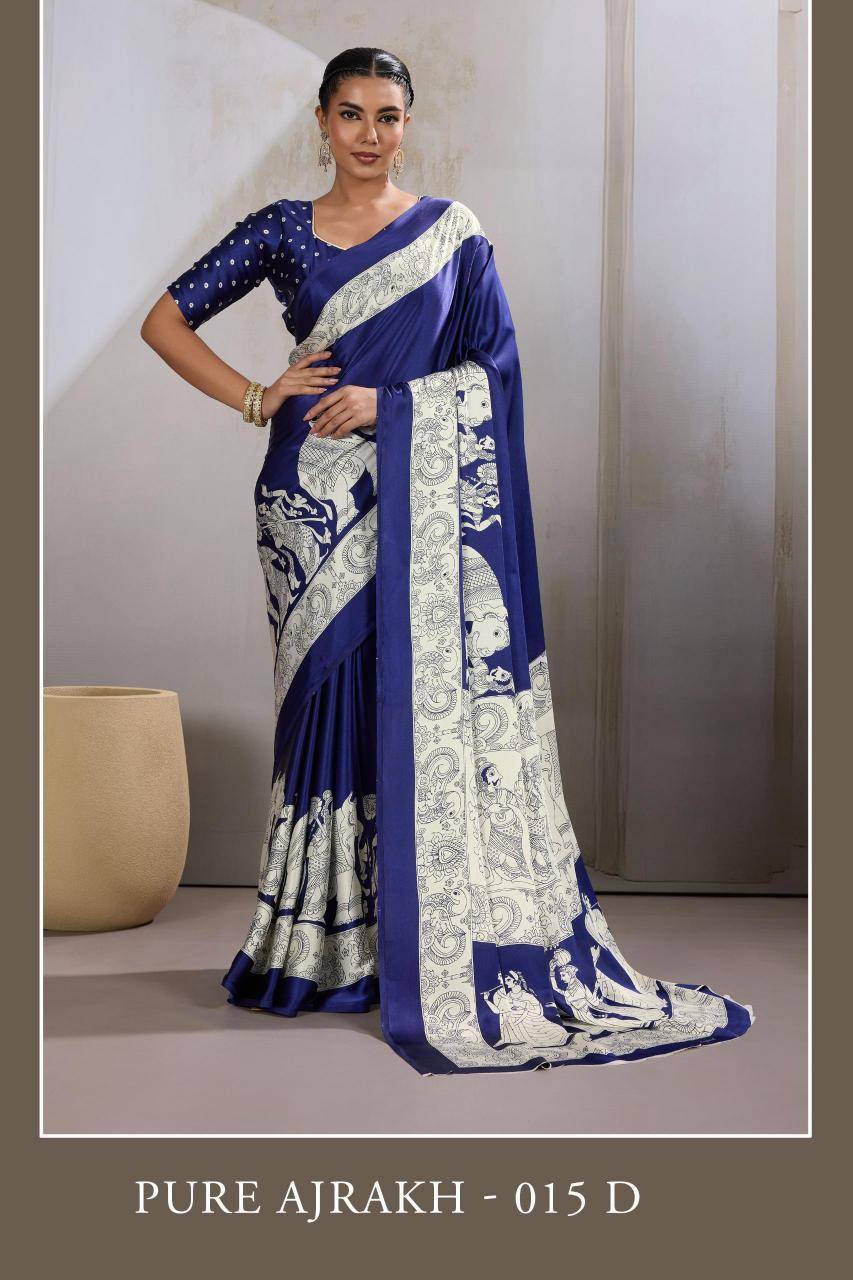 Rajtex pure ajrakh 015 wholesale saree dealers in india