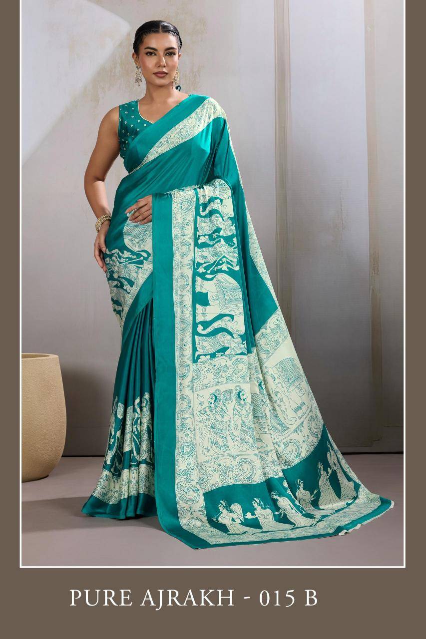 Rajtex pure ajrakh 015 wholesale saree dealers in india