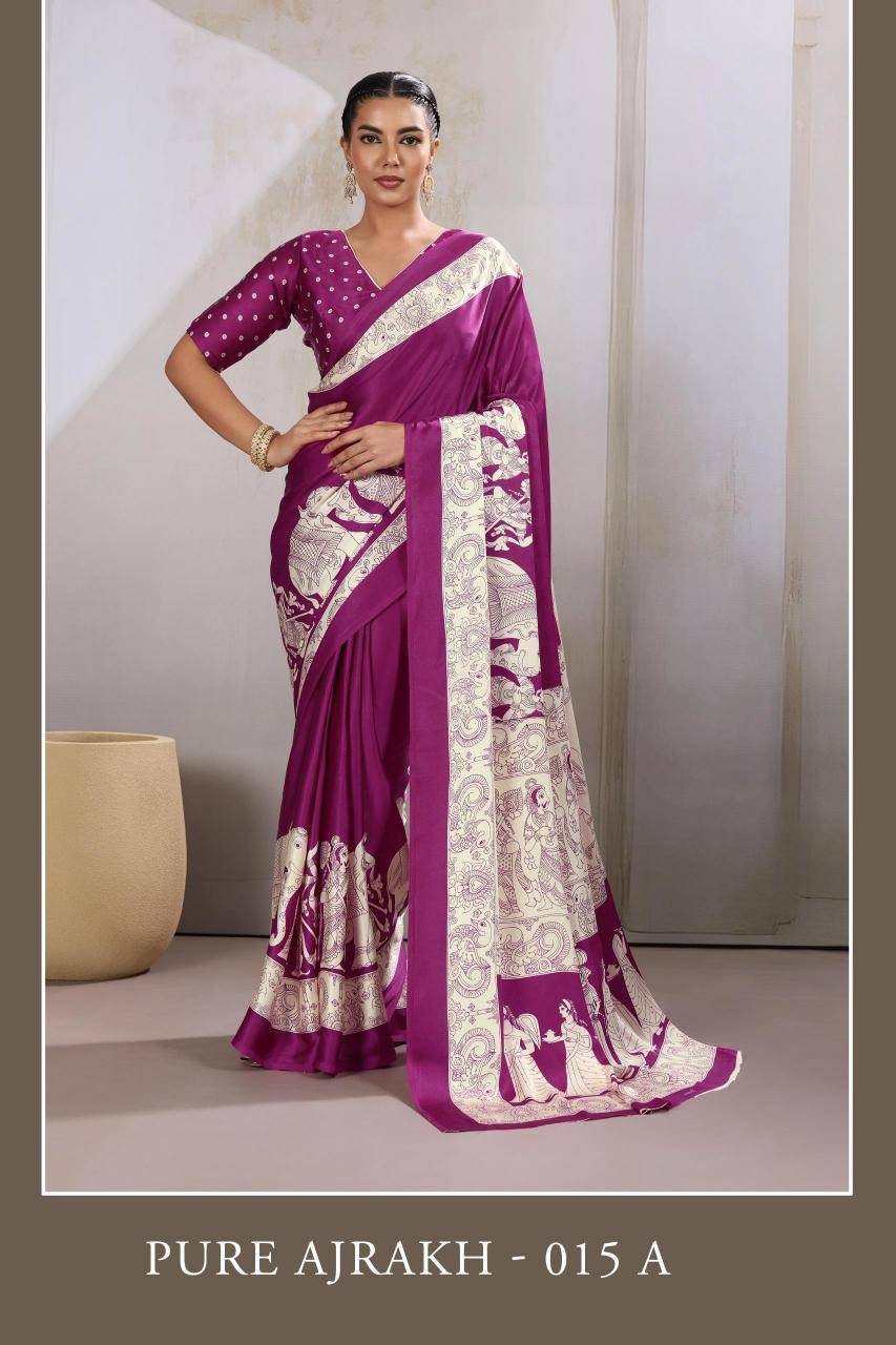 Rajtex pure ajrakh 015 wholesale saree dealers in india