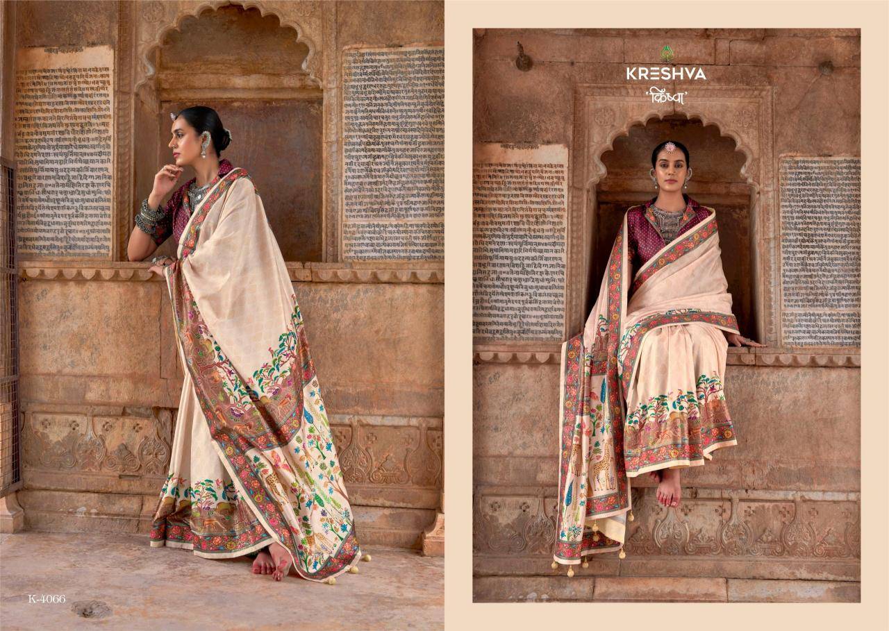 Shorya krehsva madhuvan silk wholesale saree from india
