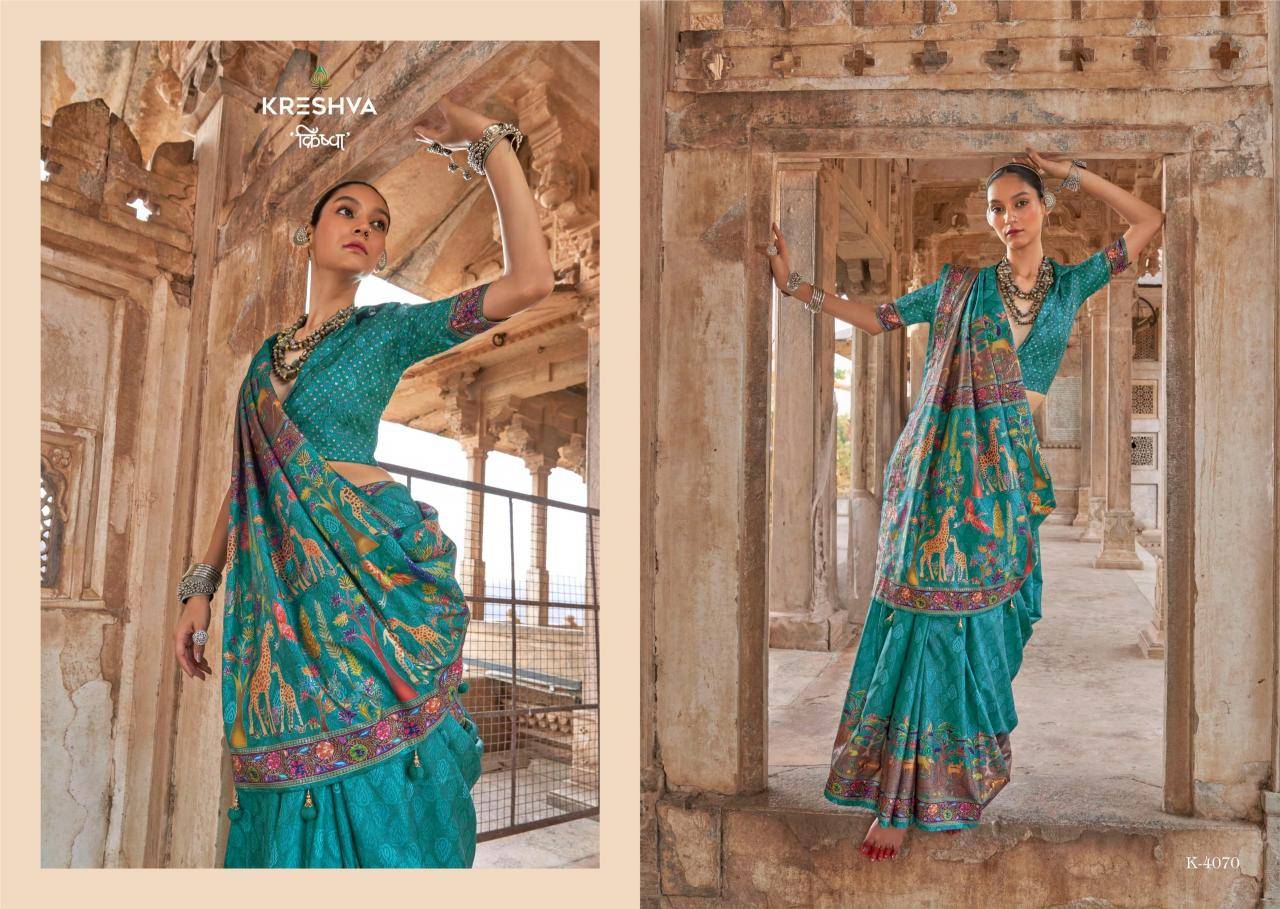 Shorya krehsva madhuvan silk wholesale saree from india