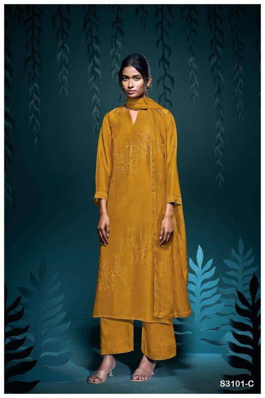 Ganga upasana 3101  wholesale dress materials in mumbai with price online