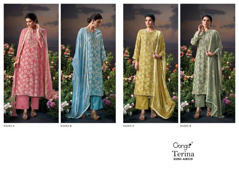 Ganga terina 3263 dress materials wholesale mumbai