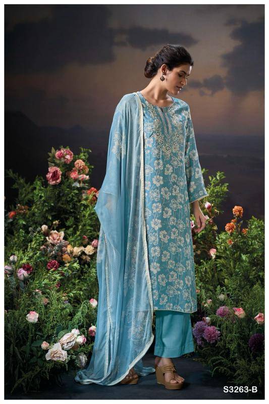 Ganga terina 3263 dress materials wholesale mumbai