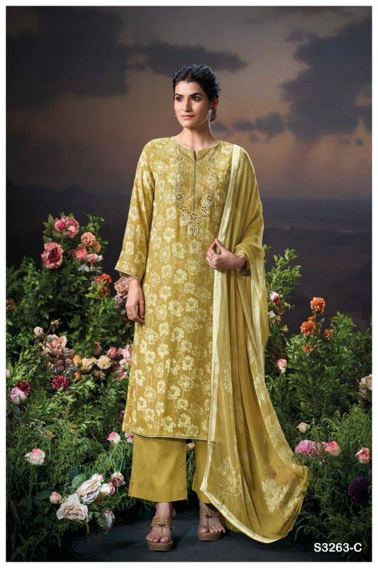 Ganga terina 3263 dress materials wholesale mumbai