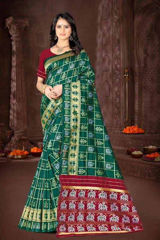 Triveni MN-09 banarasi silk best wholesale saree market in surat