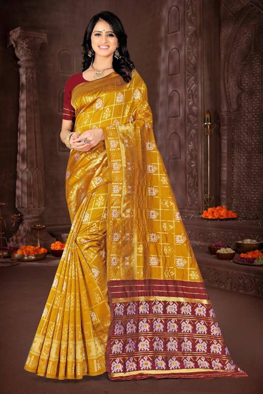 Triveni MN-09 banarasi silk best wholesale saree market in surat