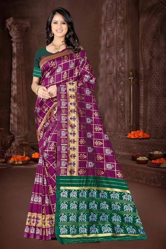 Triveni MN-09 banarasi silk best wholesale saree market in surat
