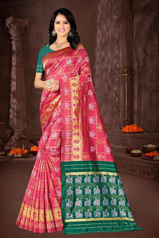 Triveni MN-09 banarasi silk best wholesale saree market in surat