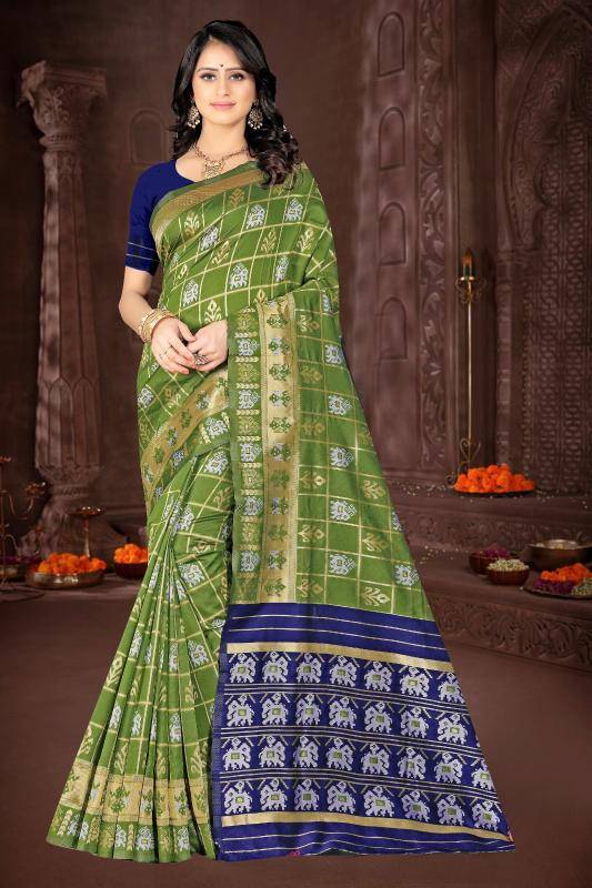 Triveni MN-09 banarasi silk best wholesale saree market in surat