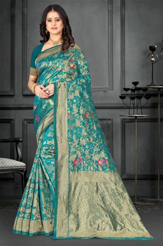 Triveni MN-06 banarasi silk wholesale saree manufacturers in surat
