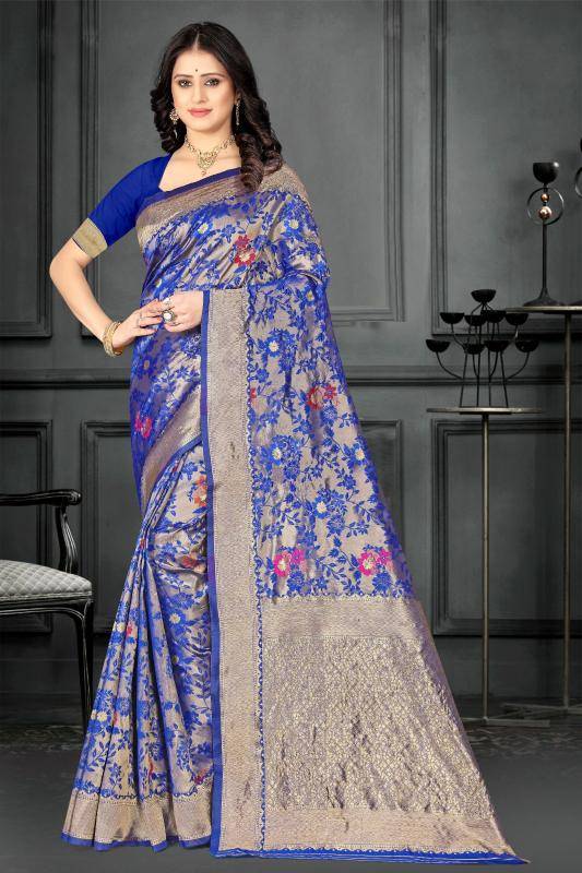 Triveni MN-06 banarasi silk wholesale saree manufacturers in surat