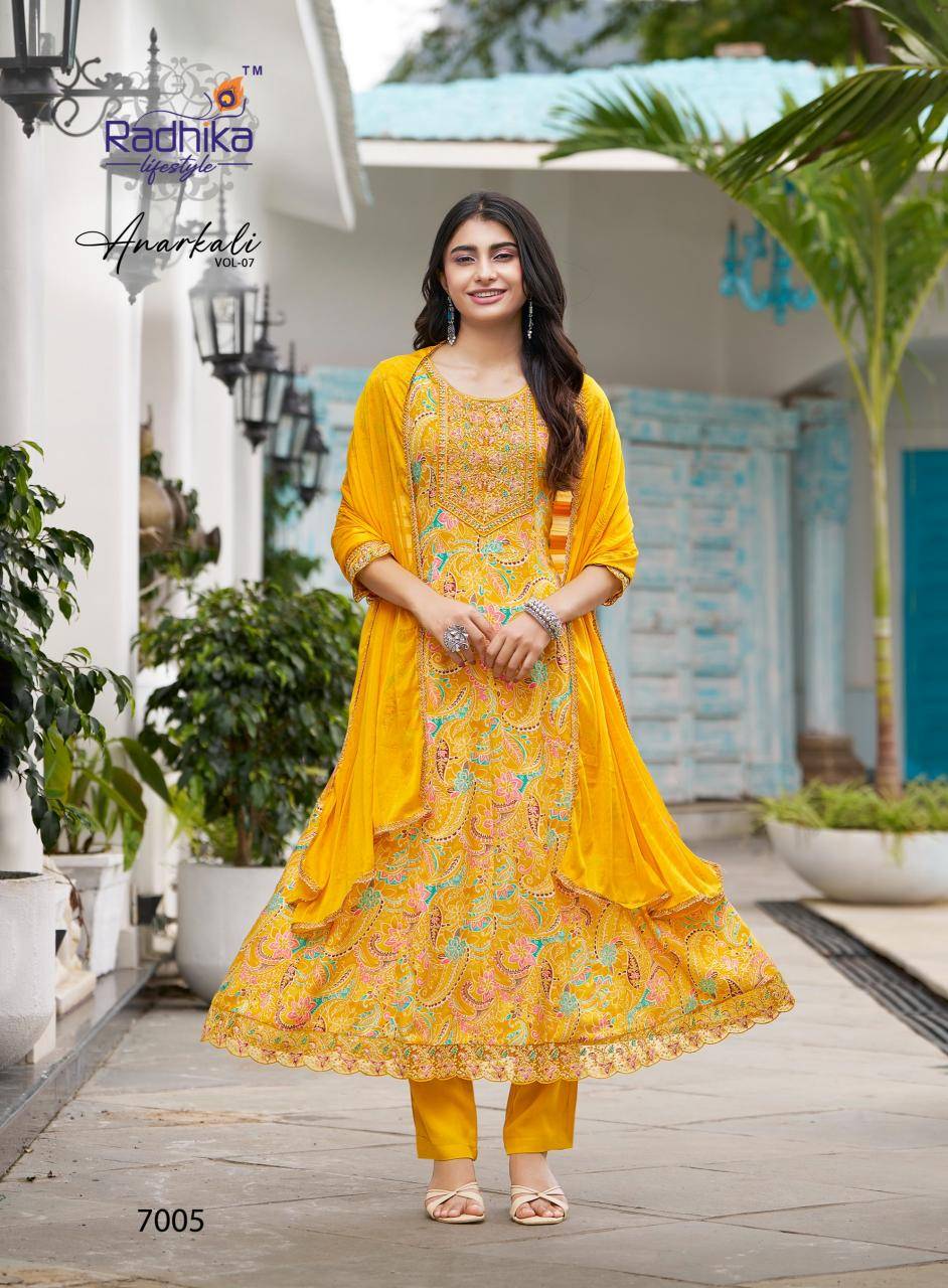 Radhika lifestyle anarkali vol 7 best wholesale kurti market in delhi