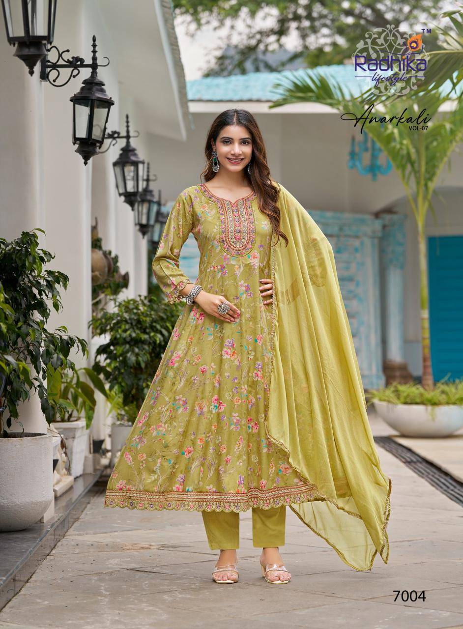 Radhika lifestyle anarkali vol 7 best wholesale kurti market in delhi