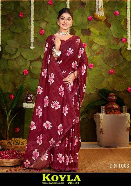 Shorya koyla printed wholesale sarees online india