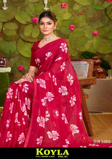 Shorya koyla printed wholesale sarees online india