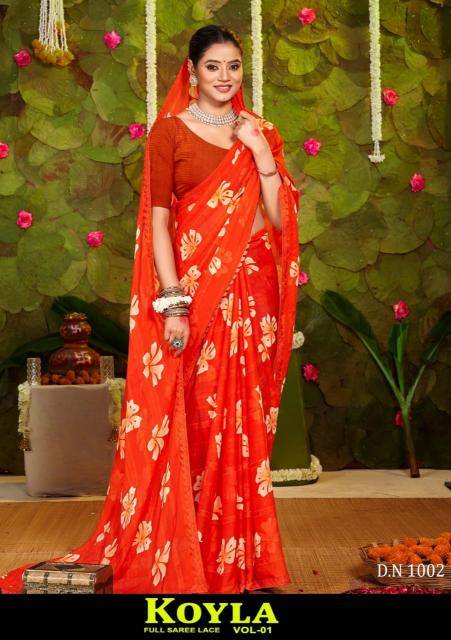 Shorya koyla printed wholesale sarees online india