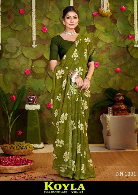 Shorya koyla printed wholesale sarees online india