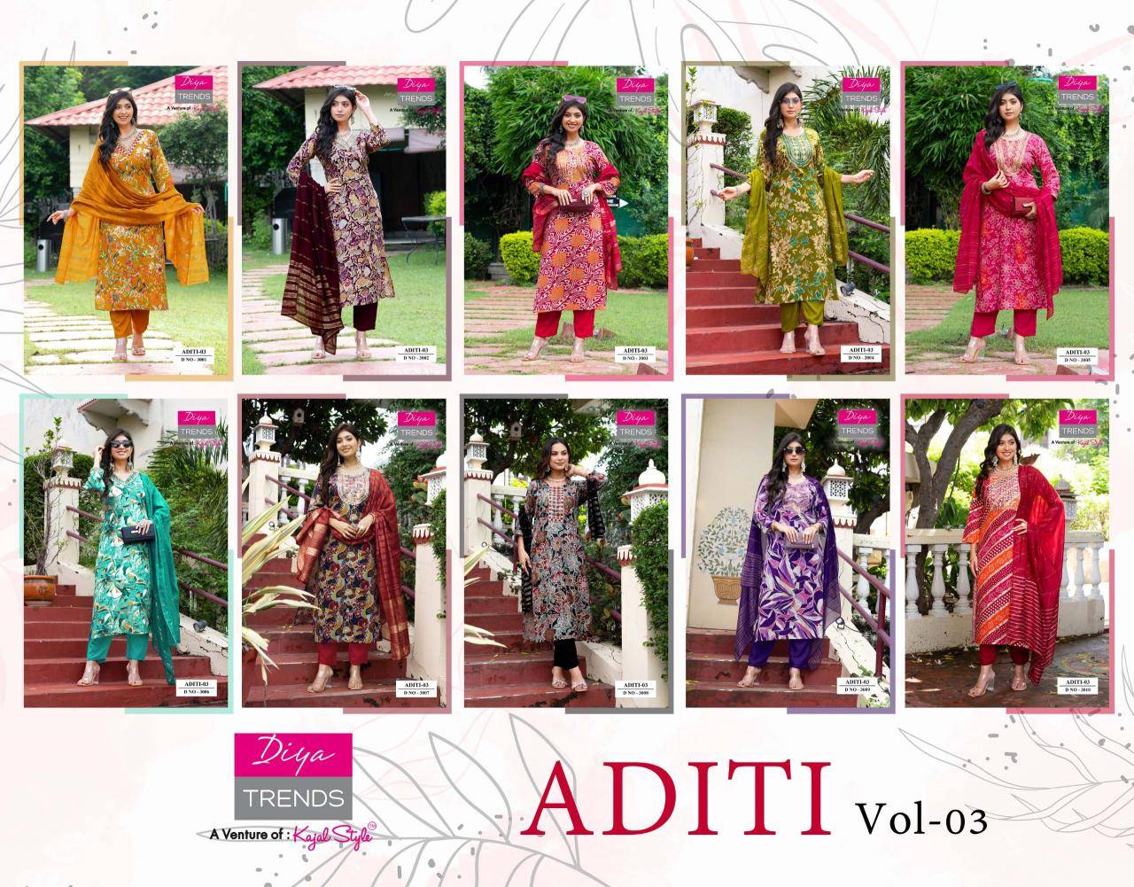 Diya trends aditi vol 3 wholesale kurti manufacturers in delhi