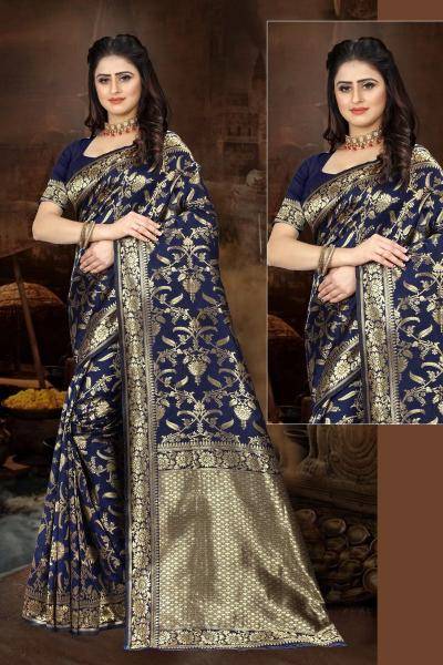 Triveni FF-40 banarasi silk indian saree wholesale in india