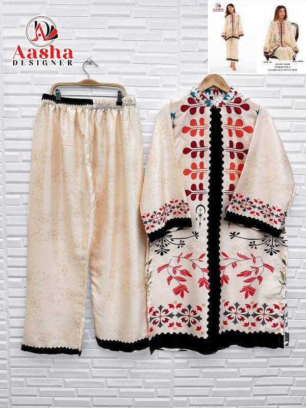 Karma aasha turkis vol 8 coord set Indian Kurti wholesaler