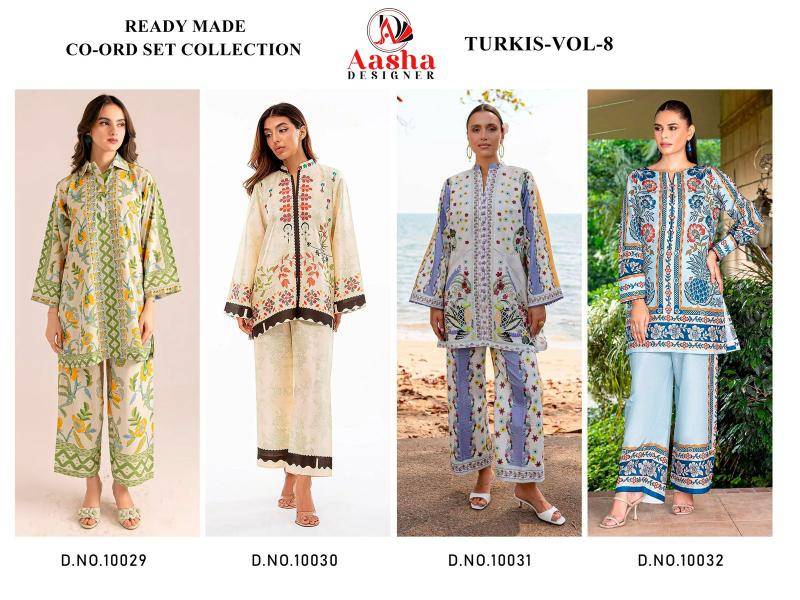 Karma aasha turkis vol 8 coord set Indian Kurti wholesaler