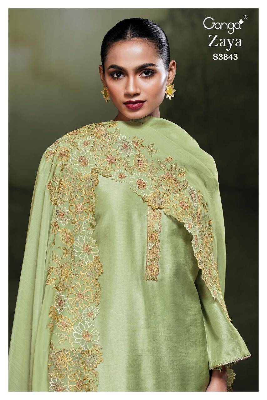 Ganga zaya 3843 Dress material wholesale price list